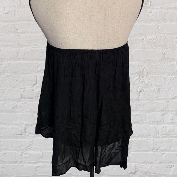 ❌DONATED❌Black Strapless Flowing Oversized Detailed Top - Picture 5 of 11